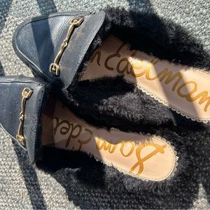Sam Edelman Linnie Black Faux Fur Mule